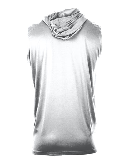 Badger Men's B-Core Sleeveless Hooded T-Shirt 4108 #color_White