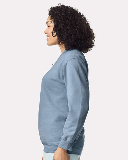 Gildan Unisex Softstyle® Midweight 1/4 Zip Sweatshirt SF008 #colormdl_Stone Blue