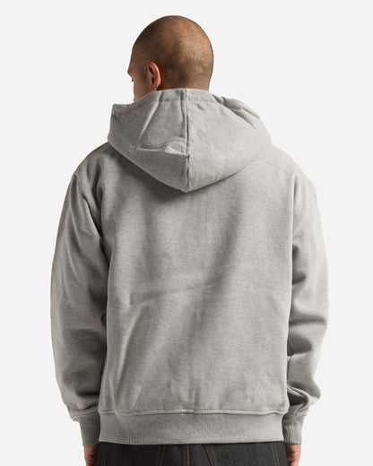 Shaka Wear Men's Essential Super Heavyweight Full-Zip Hooded Sweatshirt SHEHZ #colormdl_Heather Grey