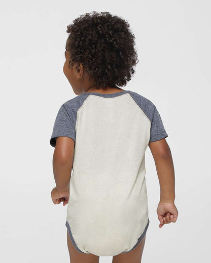Rabbit Skins Infant Baseball Fine Jersey Bodysuit 4430 #colormdl_Natural Heather/ Granite Heather