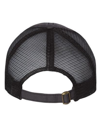 Valucap Bounty Dirty-Washed Mesh-Back Cap 3150 #color_Charcoal/ Black