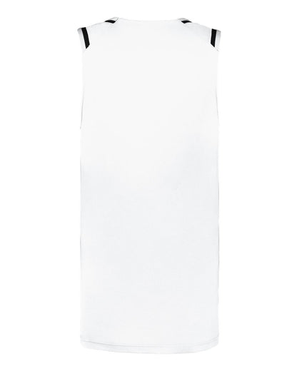 Alleson Athletic Youth Retro Basketball Jersey A53000 #color_White/ Black/ White