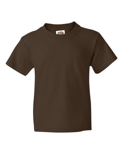 Fruit of the Loom HD Cotton Youth Short Sleeve T-Shirt 3930BR #color_Chocolate