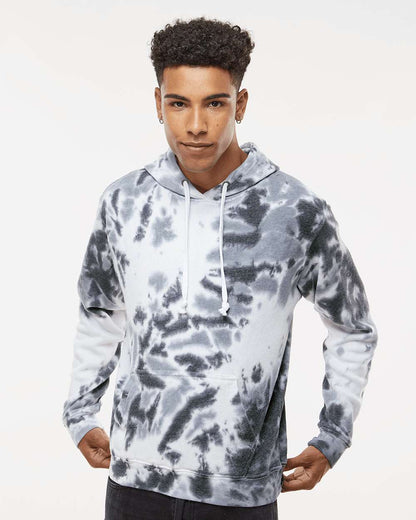 J. America Men's Tie-Dyed Fleece Hooded Sweatshirt 8861 #colormdl_Black Tie Dye