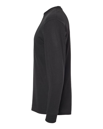 M&O Unisex Gold Soft Touch Long Sleeve T-Shirt 4820 #color_Black
