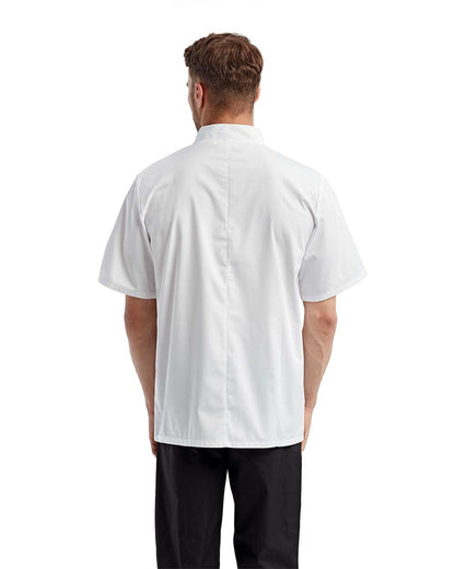 Artisan Collection by Reprime Unisex Short Sleeve Recycled Chef Coat RP656 #colormdl_White