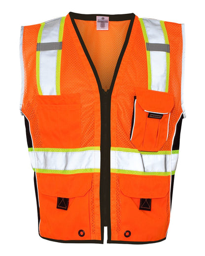 Kishigo Unisex Premium Black Series® Heavy-Duty Vest 1513-1514 #color_Orange
