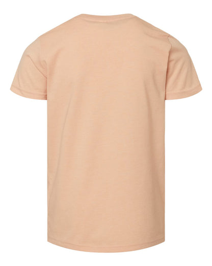 BELLA + CANVAS Youth CVC Jersey Tee 3001YCVC #color_Heather Peach