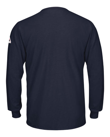 Bulwark Long Sleeve Lightweight T-Shirt - Tall Sizes SMT8T #color_Navy