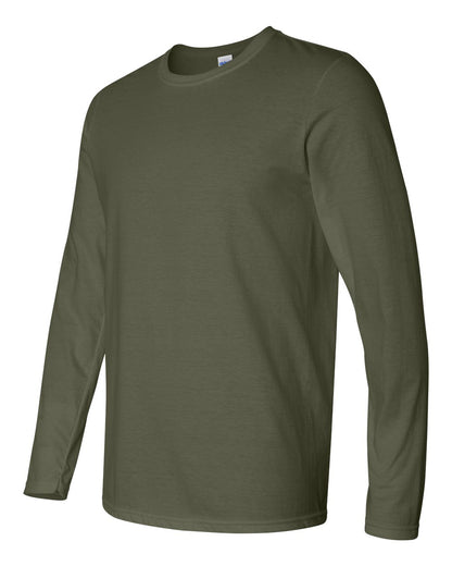 Gildan Unisex Softstyle® Long Sleeve T-Shirt 64400 #color_Military Green