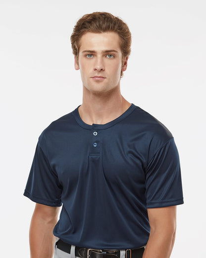 Alleson Athletic Men's B-Core Placket Jersey 7930 Alleson Athletic Men&#39;s B-Core Placket Jersey 7930
