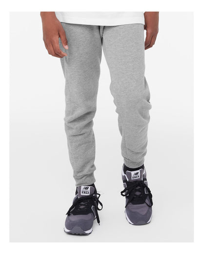 BELLA + CANVAS Youth Jogger Sweatpants 3727Y #colormdl_Athletic Heather