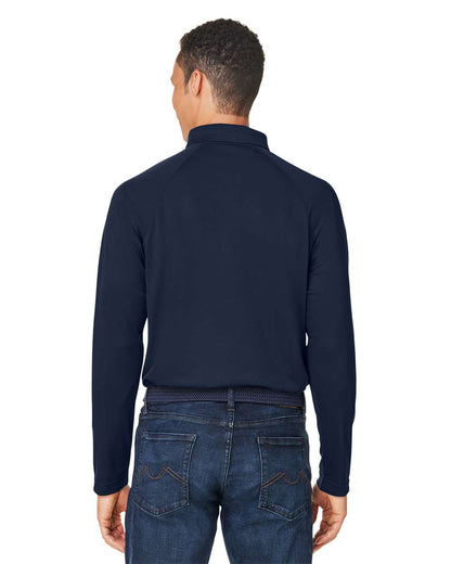 Harriton Men's Charge Snag and Soil Protect Long Sleeve Polo M208L #colormdl_Dark Navy