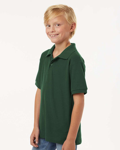 AllPro Youth Pique Polo 62800Y #colormdl_Forest Green