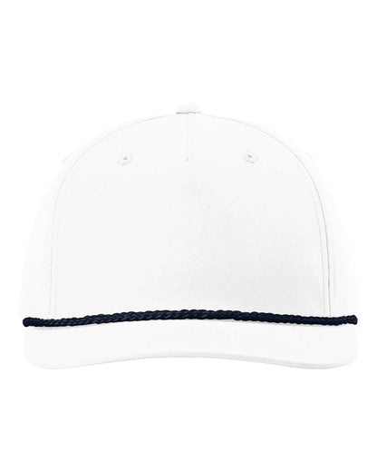 Richardson Five Panel Classic Rope Cap 258 #color_White/ Navy