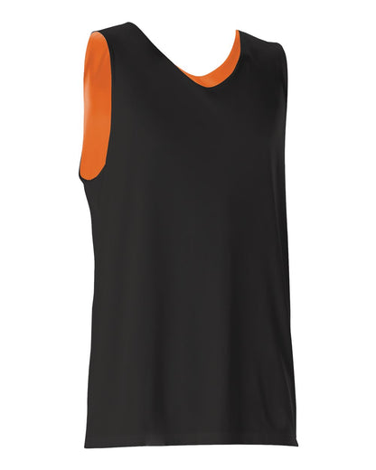 Alleson Athletic Reversible Tank 506CR #color_Black/ Orange