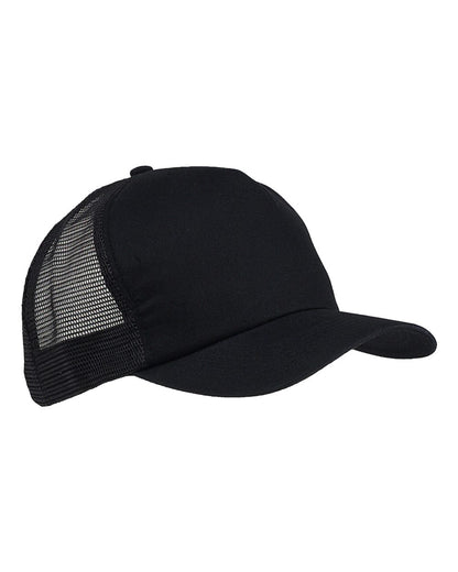 Big Accessories Twill Trucker Cap BX010 #color_Black