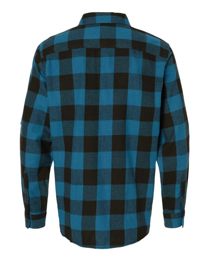 Burnside Yarn-Dyed Long Sleeve Flannel Shirt 8210 #color_Blue/ Black Buffalo