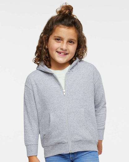 Rabbit Skins Toddler Full-Zip Fleece Hoodie Sweatshirt 3346 #colormdl_Heather