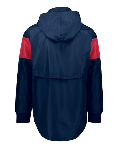 Holloway Men's Potomac Hooded Jacket 229527 #color_Navy/ Scarlet