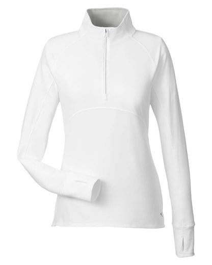 Puma Golf Women's Gamer Golf Quarter-Zip Pullover 533007 #color_Bright White