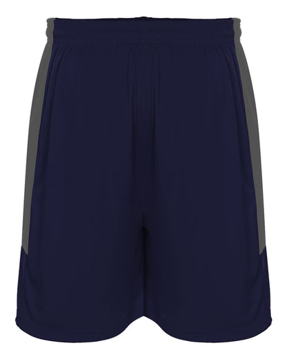 Badger Sweatless Shorts 4267 #color_Navy/ Graphite