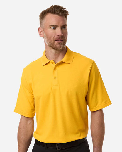 CORE365 Men's Resolve CVC Performance Pique Polo CE106 #colormdl_Campus Gold