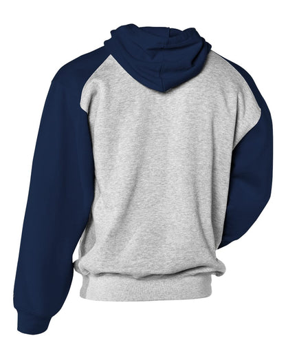 Badger Youth Sport Athletic Fleece Hooded Sweatshirt 2449 #color_Oxford/ Navy