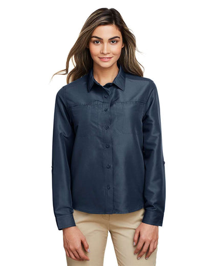 Harriton Women's Key West Performance Staff Shirt M580LW #colormdl_Navy
