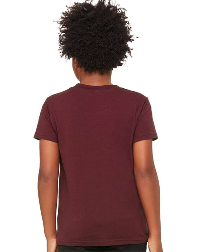 BELLA + CANVAS Youth Jersey Tee 3001Y #colormdl_Maroon