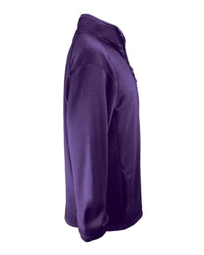 Badger Performance Fleece Quarter-Zip Pullover 1480 #color_Purple