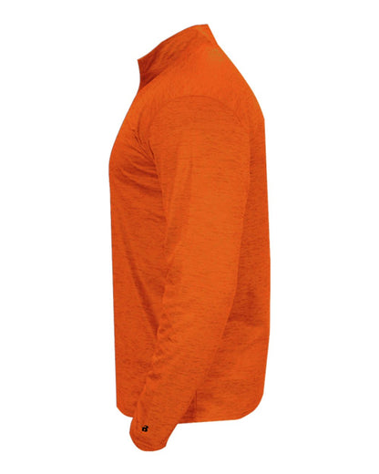 Badger Tonal Blend Quarter-Zip Pullover 4172 #color_Burnt Orange Tonal Blend