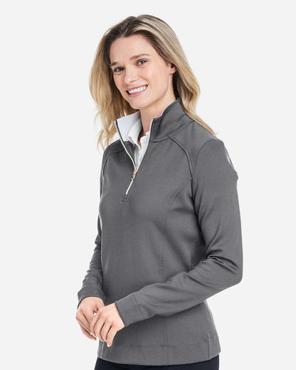 Fairway & Greene Women's Wells Tech Quarter-Zip Pullover F12250 #colormdl_Dark Shadow Grey Heather