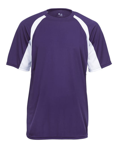 Badger B-Core Hook T-Shirt 4144 #color_Purple/ White