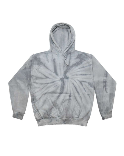 Colortone Youth Tie-Dyed Hooded Sweatshirt 8777Y #color_Spider Silver
