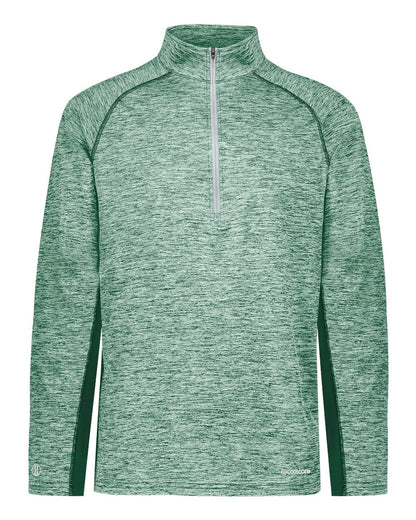 Holloway Men's Electrify CoolCore® Quarter-Zip Pullover 222574 #color_Dark Green Heather