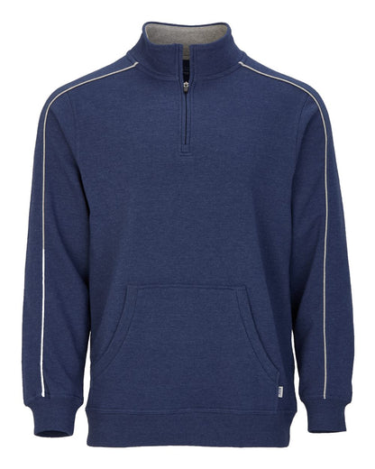 Boxercraft Men's French Terry Quarter-Zip Pullover BM5204 #color_Navy Heather