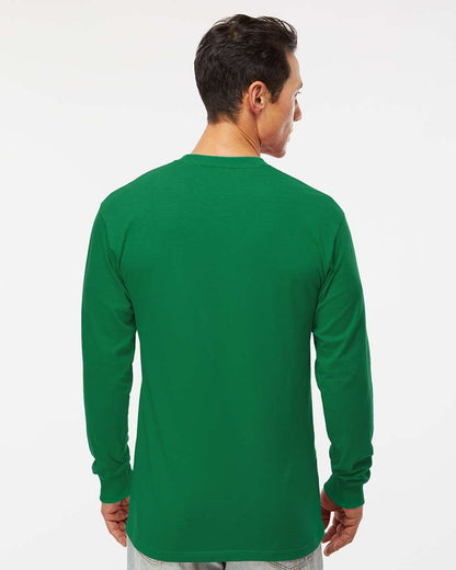 M&O Unisex Gold Soft Touch Long Sleeve T-Shirt 4820 #colormdl_Fine Kelly Green