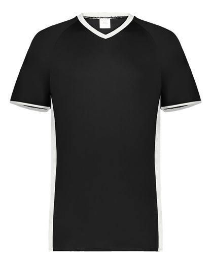 Augusta Sportswear Cutter V-Neck Jersey 6907 #color_Black/ White