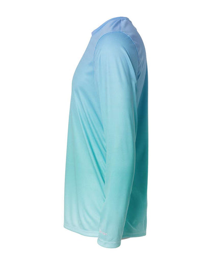 Paragon Unisex Barbados Performance Pin Dot Long Sleeve T-Shirt 225 #color_Blue Mist/ Light Teal