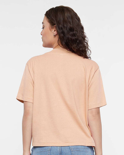 LAT Women's Boxy Tee 3518 #colormdl_Peachy