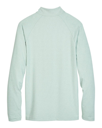 Devon & Jones Men's CrownLux Performance® Clubhouse Micro-Stripe Quarter-Zip Pullover DG480 #color_Kelly Green
