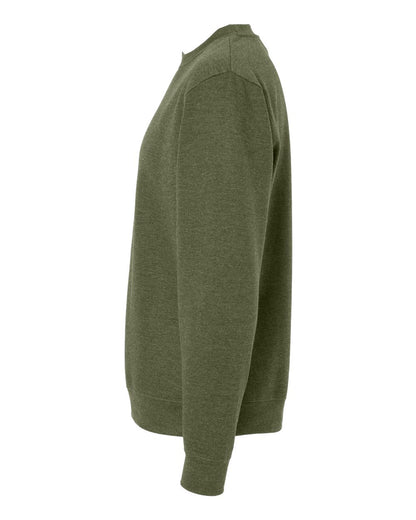 Independent Trading Co. Unisex Midweight Crewneck Sweatshirt SS3000 #color_Army Heather