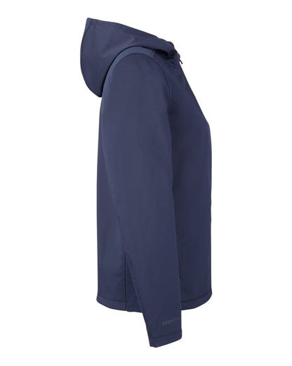 Under Armour Women's ColdGear® Infared Shield 2.0 Hooded Jacket 1371595 #color_Midnight Navy/ White
