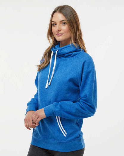 J. America Women’s Relay Cowl Neck Sweatshirt 8653 #colormdl_Royal