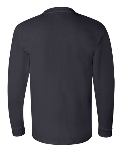 Bayside USA-Made Long Sleeve T-Shirt 6100 #color_Navy