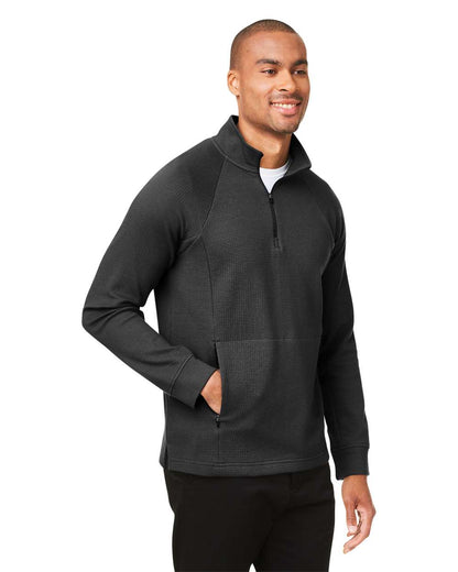 North End Men's Rhythm Waffle Quarter-Zip Pullover NE200 #colormdl_Black