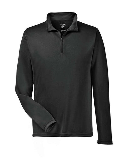 Team 365 Men's Zone Performance Quarter-Zip Pullover TT31 #color_Black