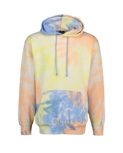 MV Sport Unisex Classic Fleece Tie-Dye Hooded Sweatshirt 1290 #color_Sunrise Tie Dye