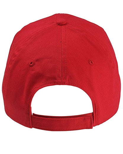 Big Accessories Six-Panel Twill Cap BX880 #color_Red